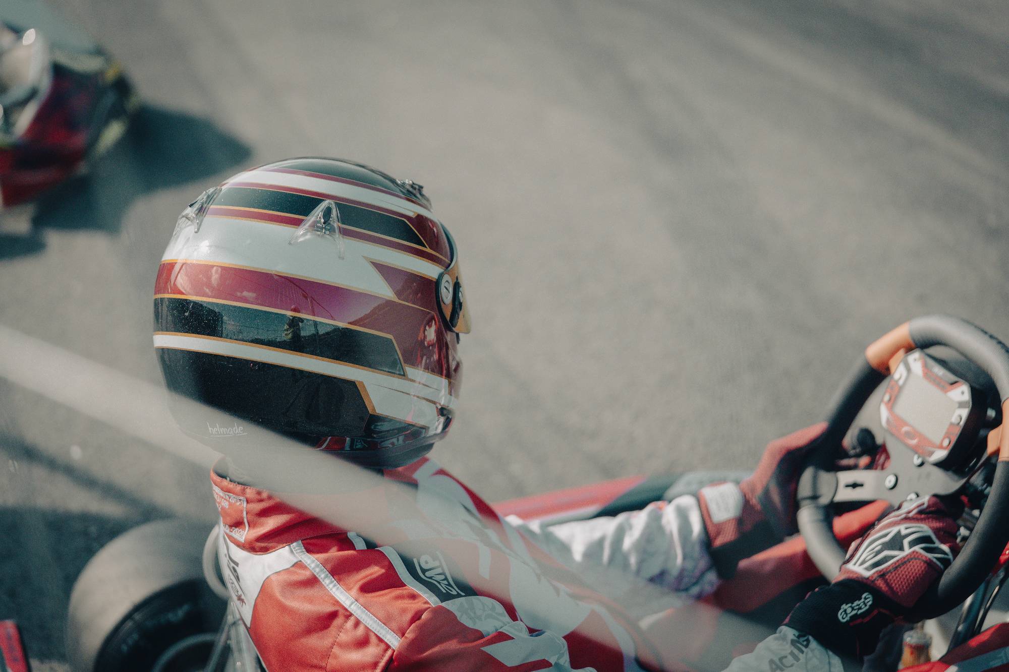 Kart racing action